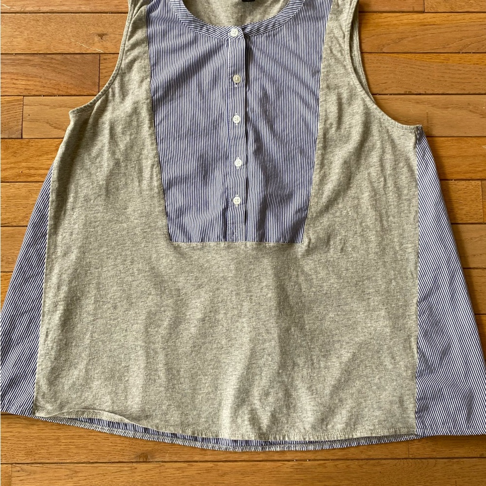 EUC J.Crew Womens Cotton Mixed Media
Henley Tank Top Sleeveless Button shirt - Picture 8 of 16